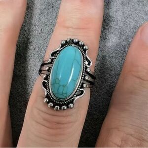 Turquoise Statement Ring - Size 5